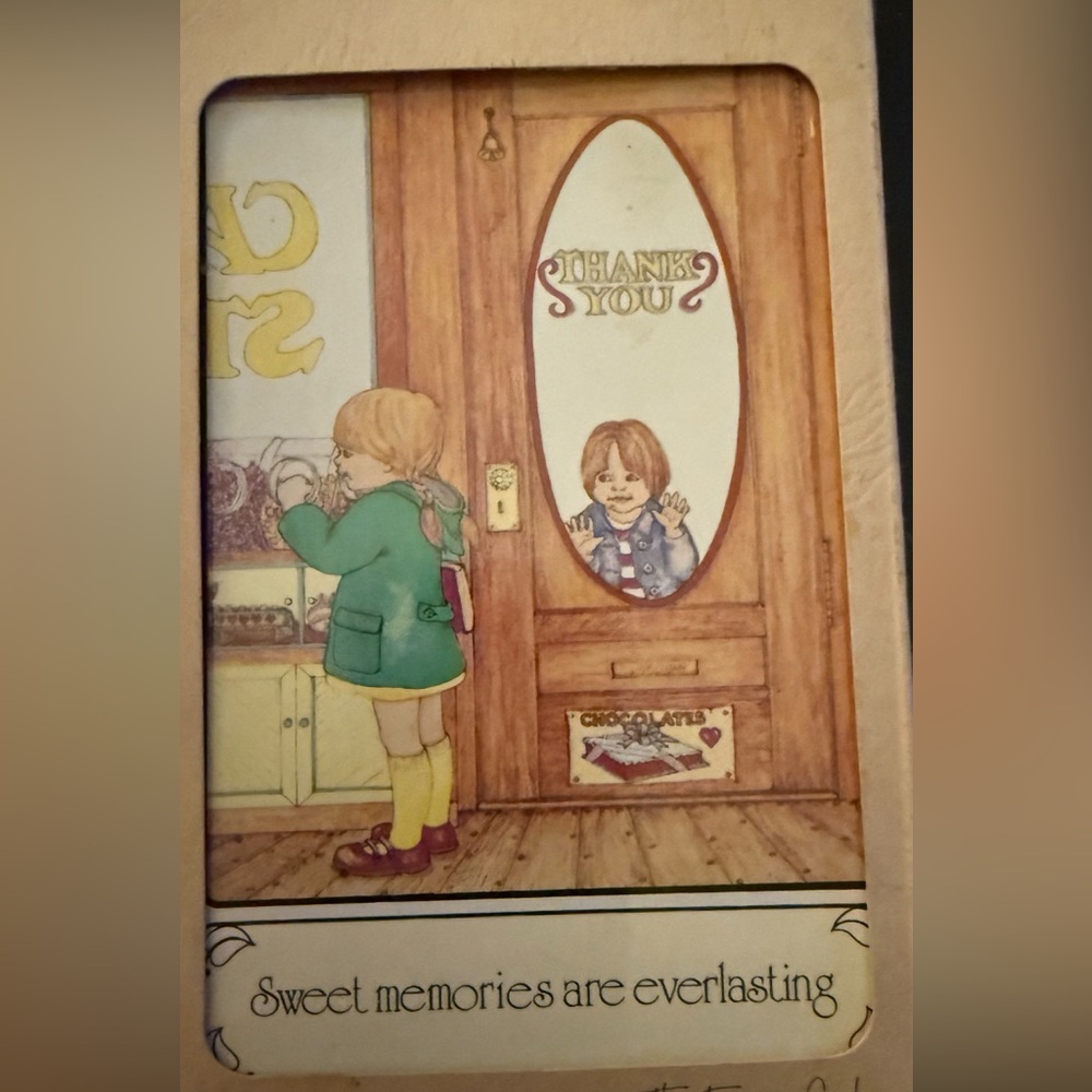 VNT The Forever Card by DADL Sweet Memories Are Everlasting Chocolate Shop Scene